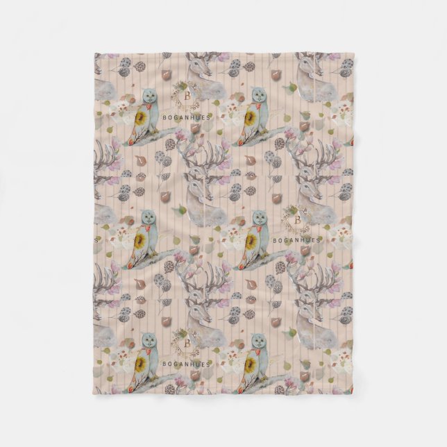 Polaire Pépinière florale imprimer couverture bébé (Devant)