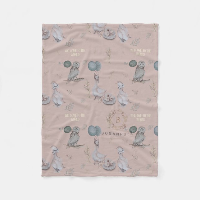 Polaire Pépinière florale Imprimer couverture bébé (Devant)