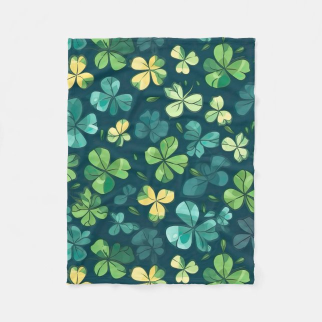 Polaire Petite couverture de trèfle quatre feuilles (Devant)