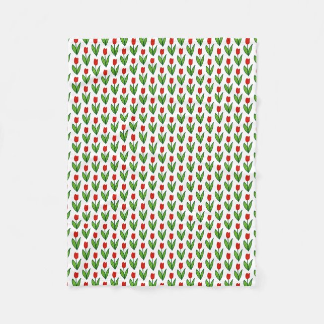 Polaire Petite couverture en toison avec motif de fleur de (Devant)
