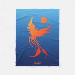 Polaire Phoenix en hausse dans la couverture de flammes