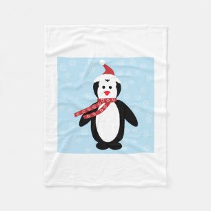 Polaire Pingouin de Noël dans la couverture d'ouatine