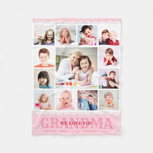 Polaire Pink Monogramme photo Collage de couverture en pol (Devant)