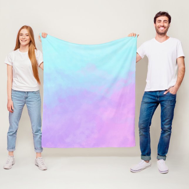 Polaire Plaidoyer Abstrait Pastel Couverture en Laine (En situation)