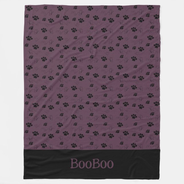 Polaire Plaques de couverture de chat personnalisées Nom P (Devant)