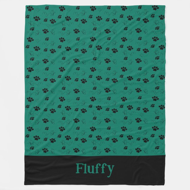 Polaire Poches de couverture de chat personnalisées Nom Fo (Devant)