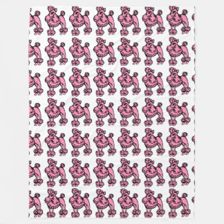 Polaire Poodle rose français couverture rétro cadeau