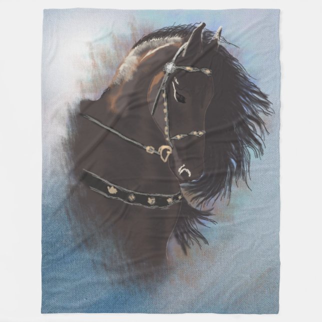Polaire Portrait d'étalon - Couverture de laine (Devant)