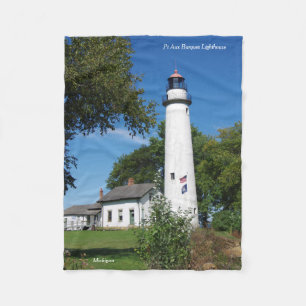 Polaire Pt Aux Barques Lighthouse haute couverture en tois