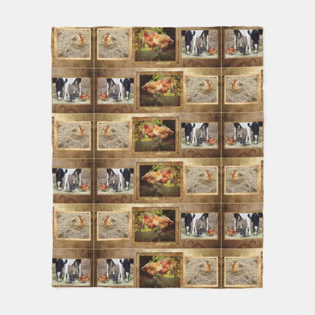Polaire Quelques poulets et une couverture de cheval (Devant)