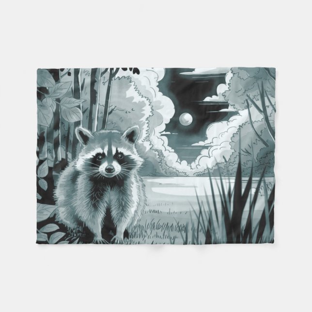 Polaire Raccoon dans la couverture de la flotte de compens (Devant (Horizontal))