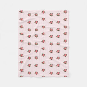 Polaire Rayures et couverture roses d'ouatine de roses