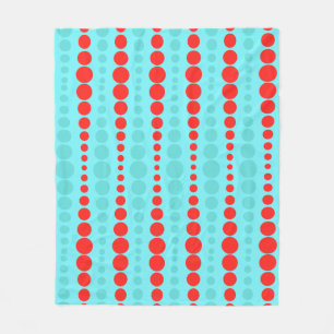Polaire Rétro couverture d'ouatine de points de rouge et