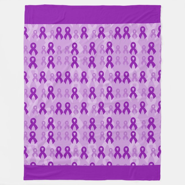 Polaire Rubans violets...Fibre couverture en molleton (Devant)