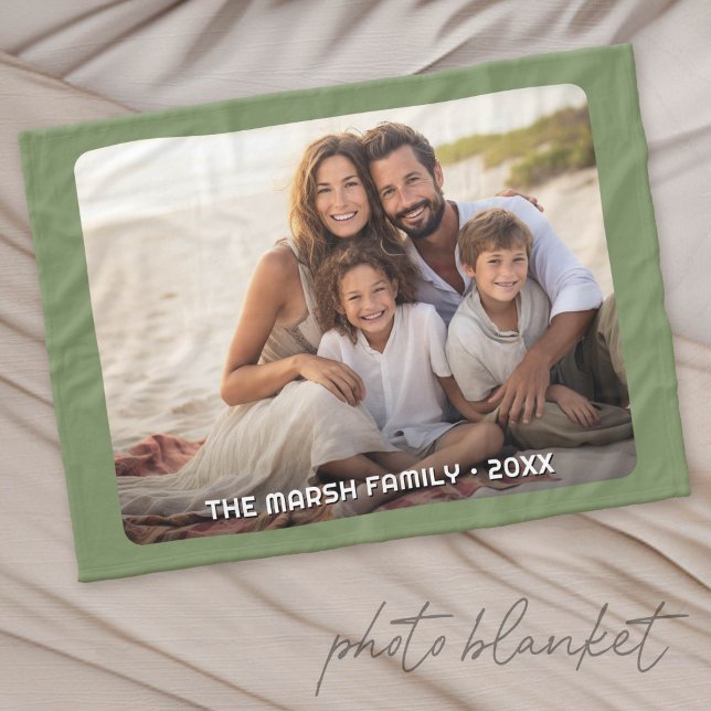 Polaire Simple 1 Photo Couverture Complète - Superposition (Custom Fleece Photo Blanket)