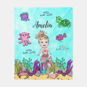 Polaire Sirène personnalisée sous couverture de mer