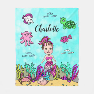Polaire Sirène personnalisée sous couverture de mer