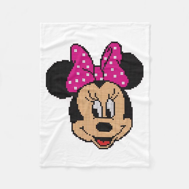 Polaire Souris en pixel art avec couverture en molleton à  (Devant)
