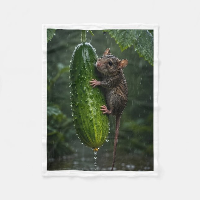 Polaire Souris sur couverture Sherpa au concombre (Devant)