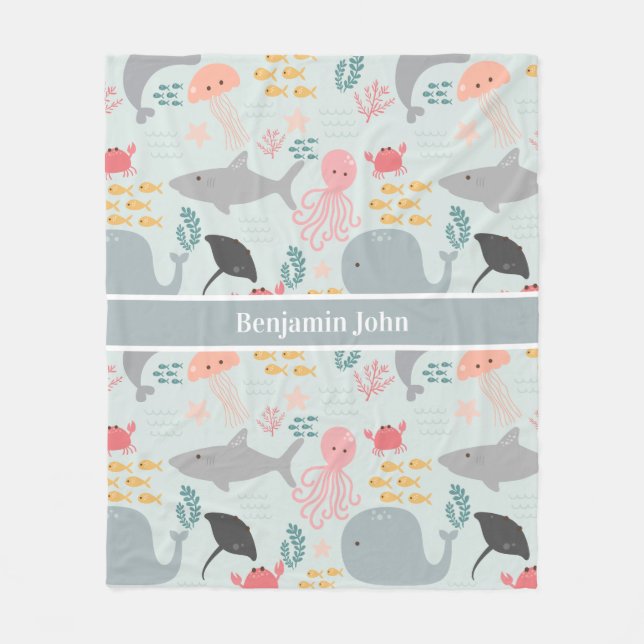 Polaire Sous la couverture de la flotte de Motif Sea Frien (Devant)