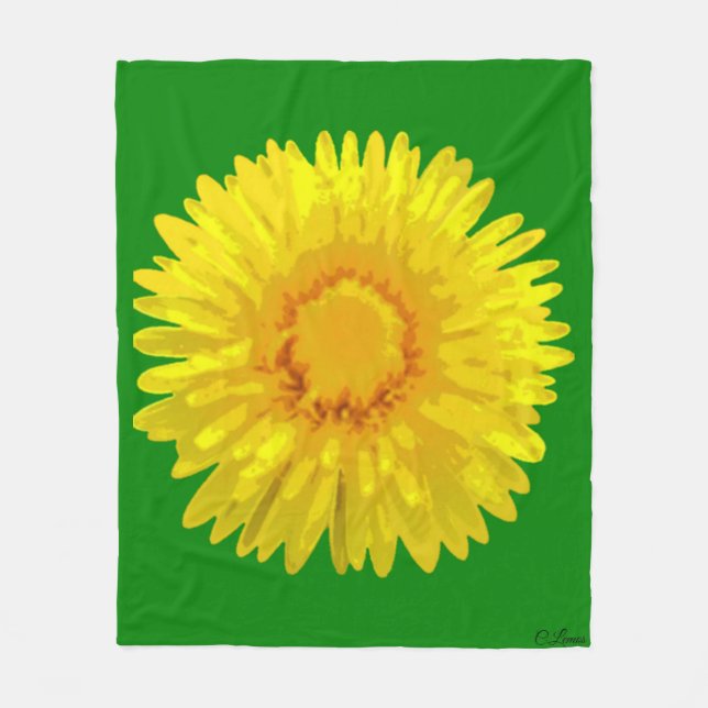 Polaire "Sunshine Flowers" Jetez une couverture design. (Devant)