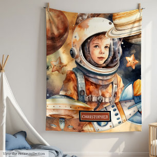 Polaire Thème d'astronaute à couverture personnalisée