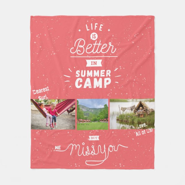 Polaire Tu nous manque couverture de camp (Devant)