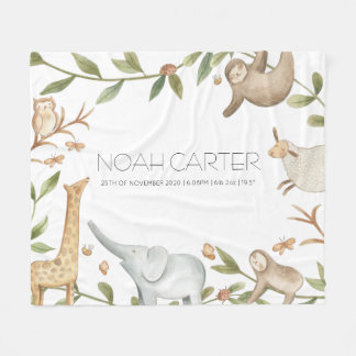 Polaire Une couverture d'animaux de safari personnalisée p