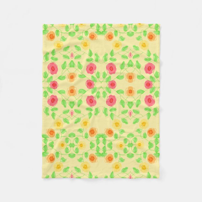 Polaire Une Couverture Designer Avec Jaune Beurre (Devant)