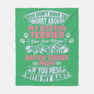 Polaire Une couverture en toison "Boston Terrier".