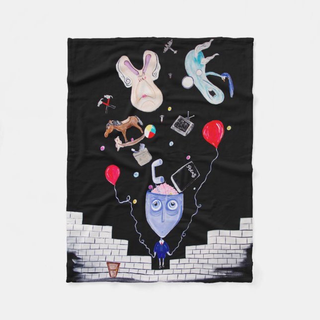 Polaire Une couverture en toison unique. Le Mur de Pink. (Devant)