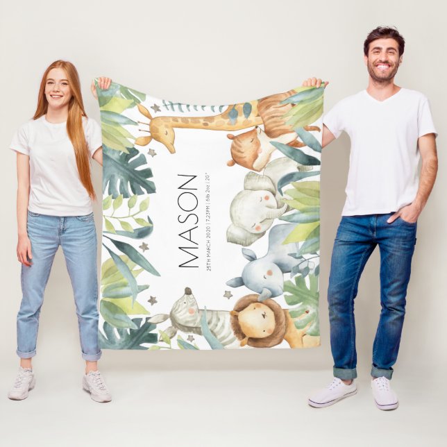 Polaire Une couverture safari pour les enfants (En situation)