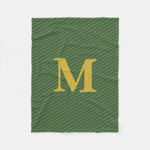 Polaire Vert fait sur commande de monogramme et couverture