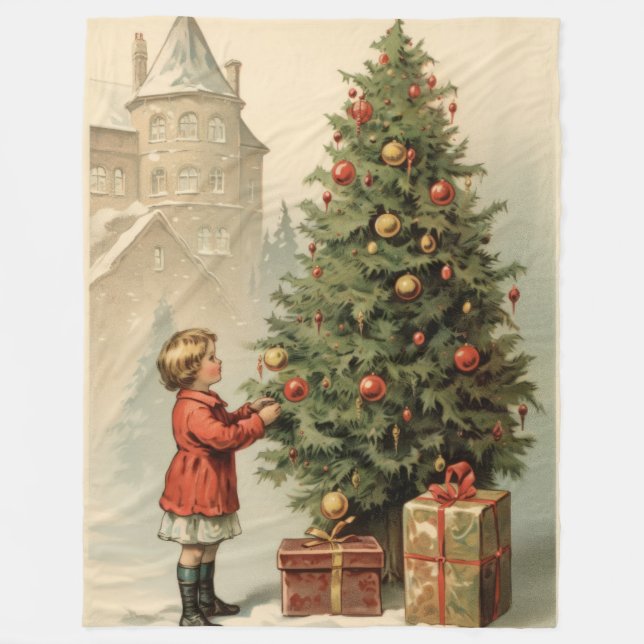 Polaire Vertu victorienne Storied Couverture de Noël (Devant)