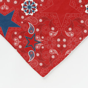 Polaire Vintage Américana Bandana Imprimer couverture en p