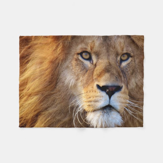 Polaire Visage de lion avec la couverture de crinière (Devant (Horizontal))
