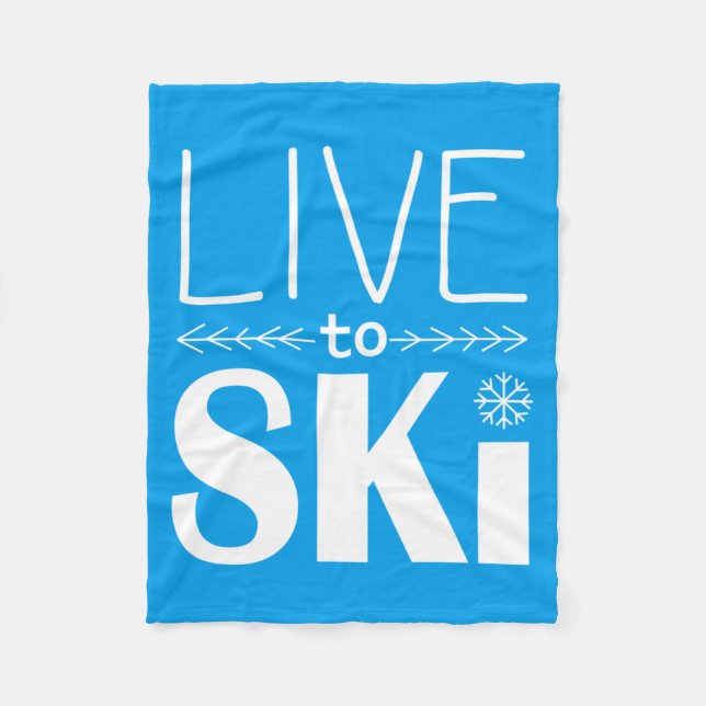 Polaire Vivez pour skier bleu de couverture (de base) - (Devant)