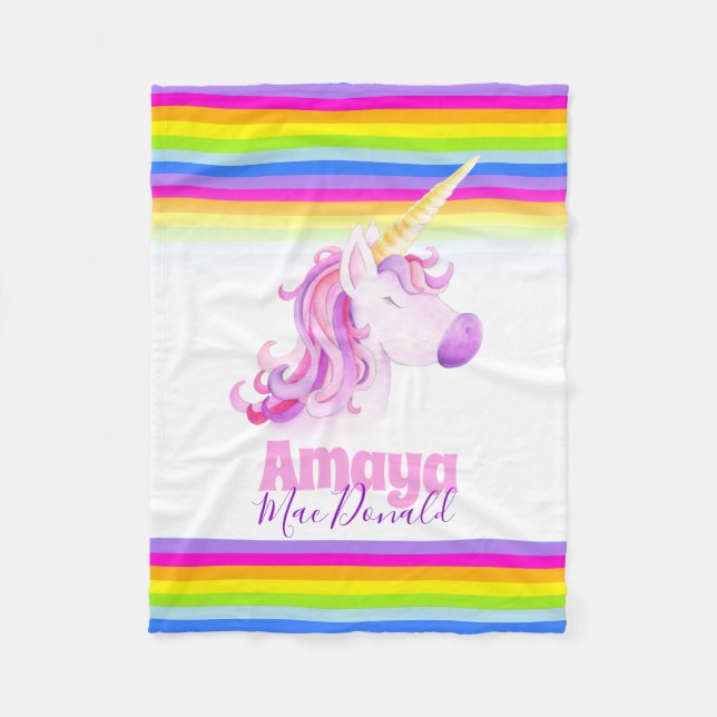 Polaire Whimsy unicorn rainbow nom couverture (Devant)