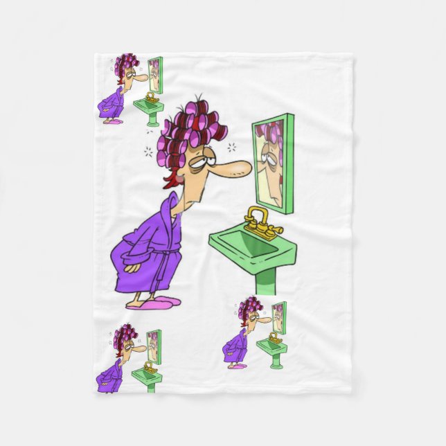 Polaire Wite roller dame couverture pour ses jours paresse (Devant)