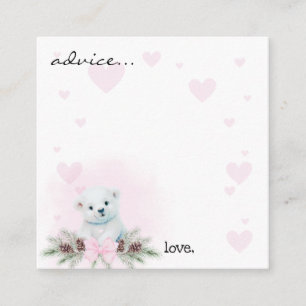 Polar Bear Cub Baby shower Conseils pour les carte