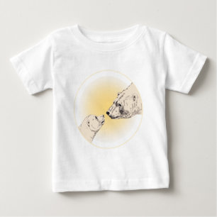 Polar Bear Kiss Baby T-Shirt Baby Tee - shirts de