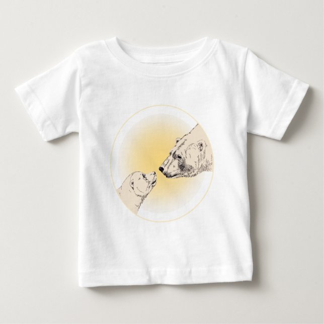 Polar Bear Kiss Baby T-Shirt Baby Tee - shirts de  (Devant)