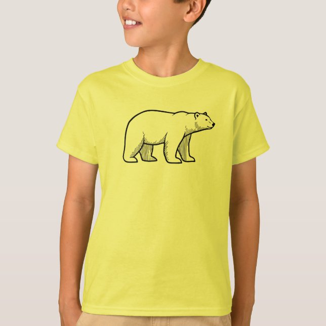 Polar Bear T-Shirt – Minimalist Animal design (Devant)