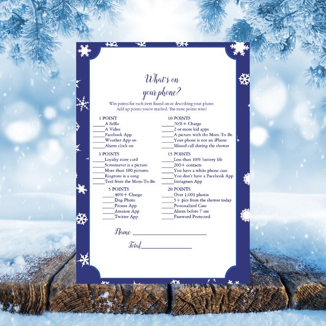 Polar Bear What's On Your Phone Baby shower Jeu (Créateur téléchargé)