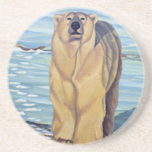 Polar Ours Art Dessous de verre Faune Art Ours Des