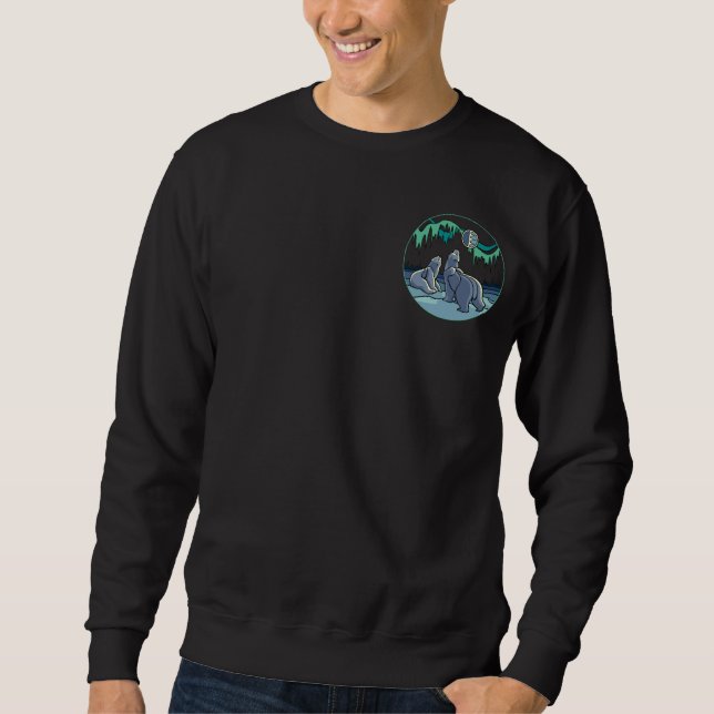 Polar Ours Sweatshirt Faune Art Unisex Chemise (Devant)