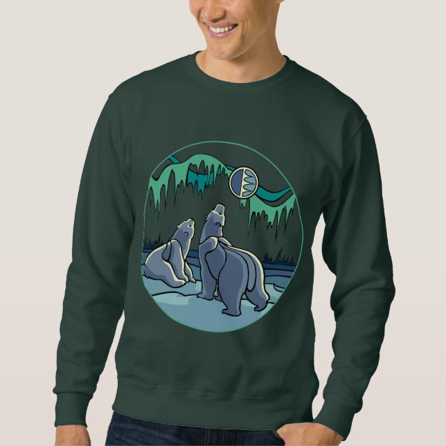Polar Ours Sweatshirt Faune Art Unisex Chemise (Devant)