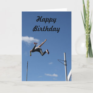 Pole Vaulter Bonne Carte d'Anniversaire