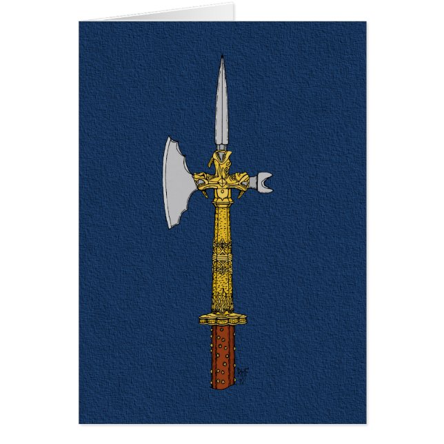 Poleaxe de la carte de voeux Edward IV (Devant)