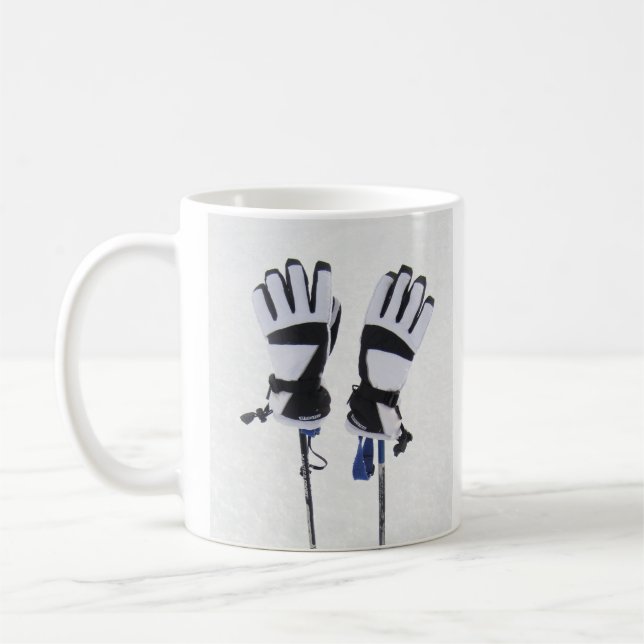 Pôles de ski et gants Mug (Gauche)